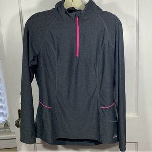 💜 RBX Quarter-zip Gray and Pink Lightweight Track Jacket